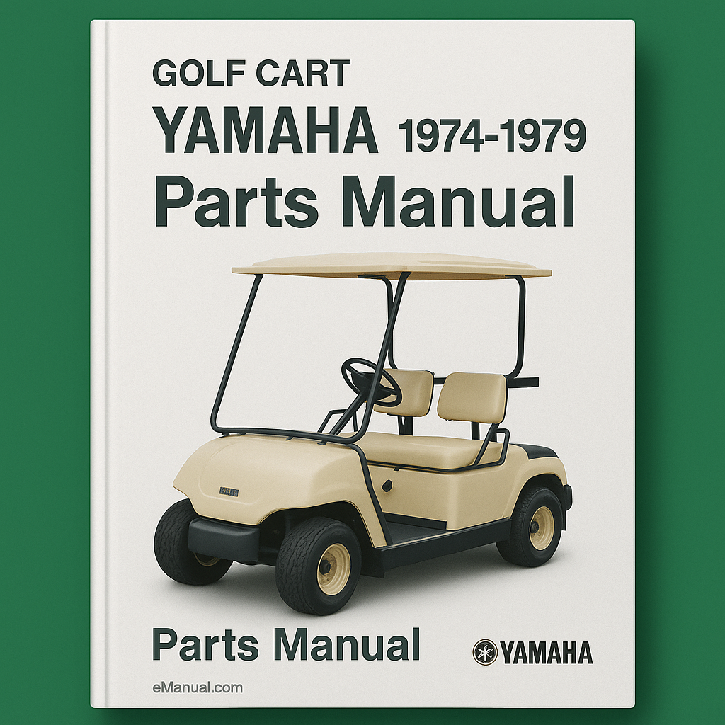 Yamaha G5 AG GOLF CART Parts Manual Catalog 1979-1997