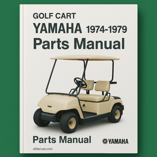 Yamaha G5 AG GOLF CART Parts Manual Catalog 1979-1997