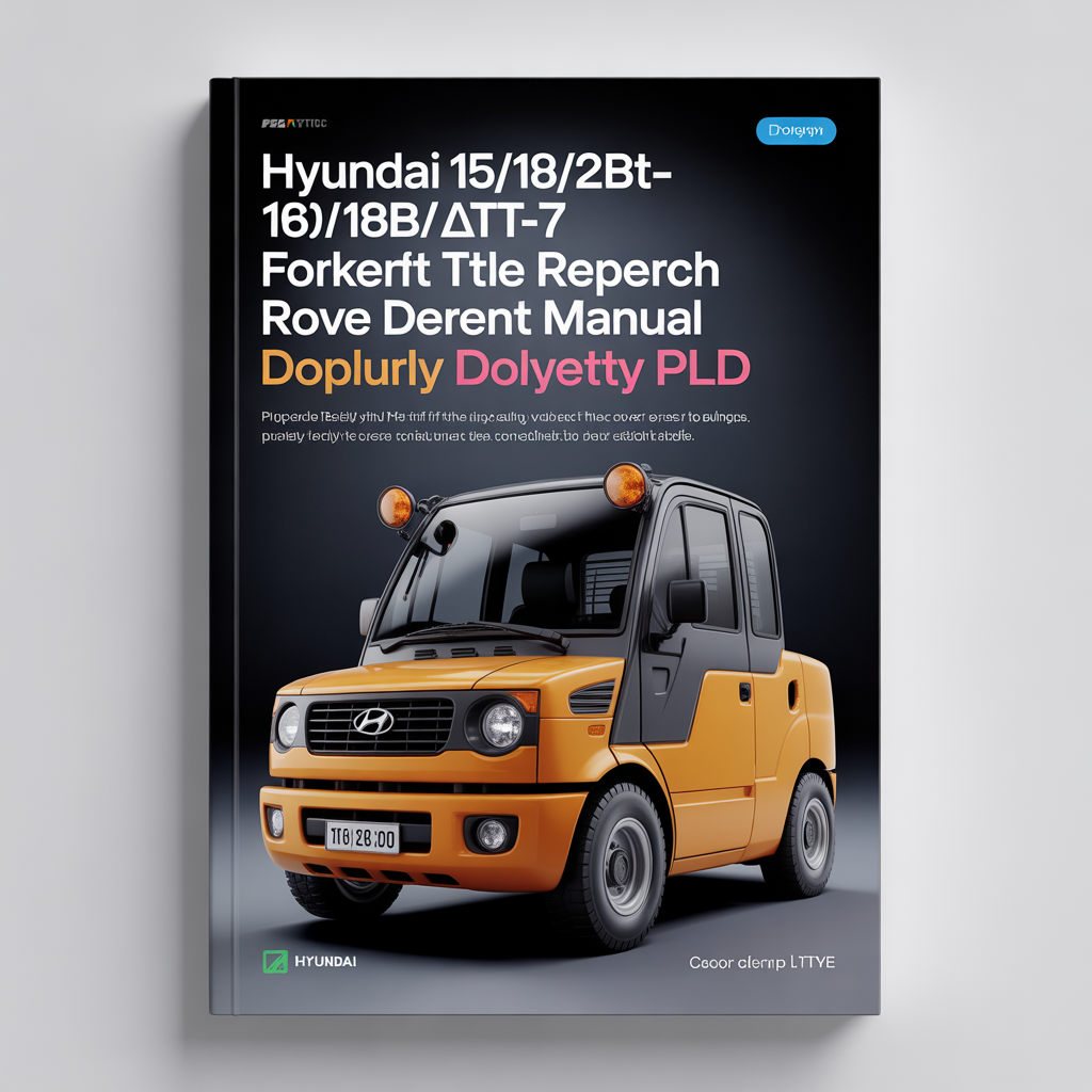 Hyundai 15/18/20BT-7 16/18/20B-7 Forklift Service Repair Manual