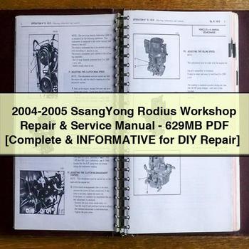 2004-2005 SsangYong Rodius Workshop Repair & Service Manual-629MB [Complete & Informative for DIY Repair]