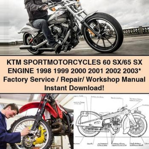 KTM SPORTMOTORCYCLES 60 SX/65 SX Engine 1998 1999 2000 2001 2002 2003* Factory Service / Repair/ Workshop Manual PDF