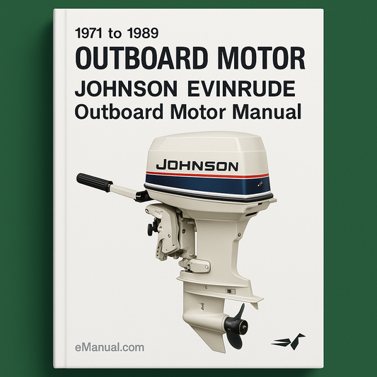 1971 to 1989 Johnson Evinrude Outboard Motor Manual