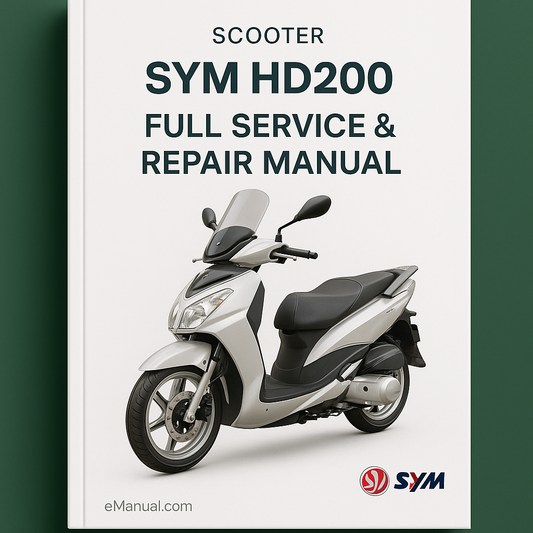 SYM HD200 Scooter Full Service & Repair Manual