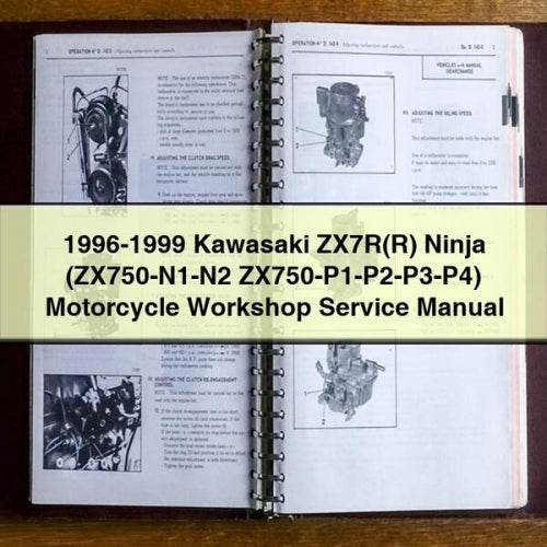 1996-1999 Kawasaki ZX7R(R) Ninja (ZX750-N1-N2 ZX750-P1-P2-P3-P4) Motorcycle Workshop Service Manual