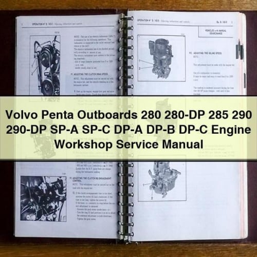 Volvo Penta Outboards 280 280-DP 285 290 290-DP SP-A SP-C DP-A DP-B DP-C Engine Workshop Service Manual