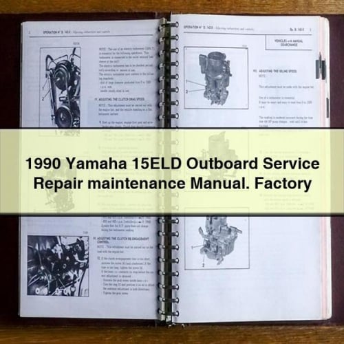 1990 Yamaha 15ELD Outboard Service Repair maintenance Manual. Factory