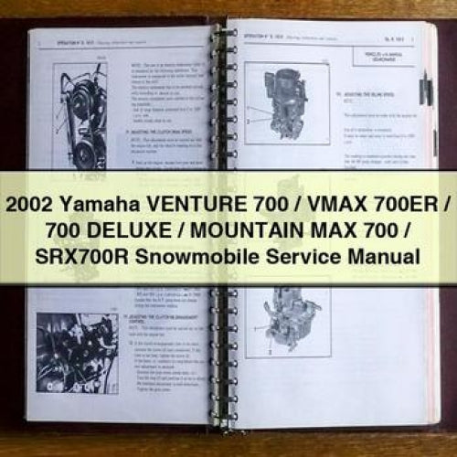 2002 Yamaha Venture 700 / VMAX 700ER / 700 DELUXE / MountAIN MAX 700 / SRX700R Snowmobile Service Manual