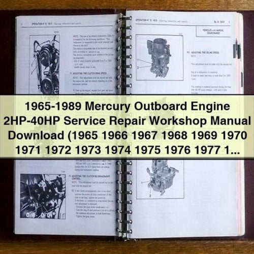 1965-1989 Mercury Outboard Engine 2HP-40HP Service Repair Workshop Manual (1965 1966 1967 1968 1969 1970 1971 1972 1973 1974 1975 1976 1977 1978 1979 1980 1981 1982 1983 1984 1985 1986 19