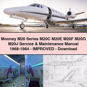 Mooney M20 Series M20C M20E M20F M20G M20J Service & Maintenance Manual 1968-1984-Improved