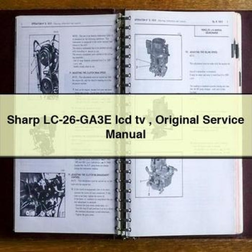 Sharp Lc-26-ga3e Lcd Tv Original Service Repair Workshop Manual PDF