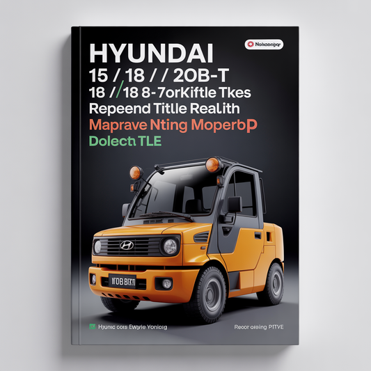Hyundai 15 / 18 / 20BT-7 16 / 18 / 20B-7 Forklift Service Repair Workshop Manual