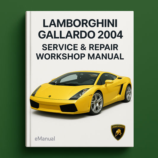 Lamborghini Gallardo 2004 Manual Taller Reparación Servicio PDF Descargar