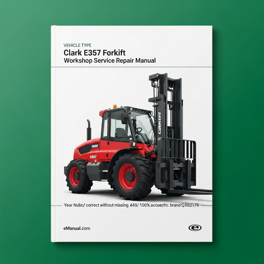 Clark E357 Forklift Workshop Service Repair Manual