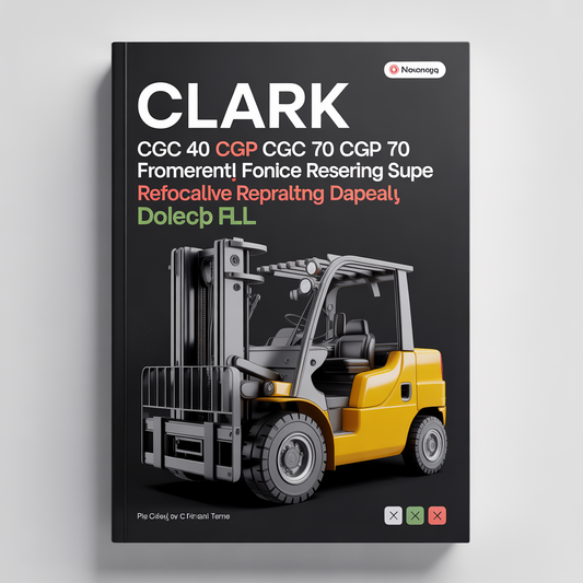 Clark CGC 40 CGC 70 CGP 40 CGP 70 Forklift Workshop Service Repair Manual