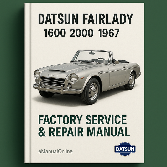 Datsun Fairlady 1600 2000 1967 Factory Service Repair Manual