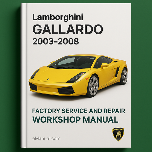 Lamborghini Gallardo 2003-2008 Manual de Taller Servicio y Reparación de Fábrica Descargar PDF