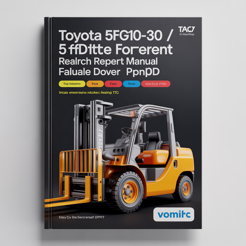 Toyota 5FG10-30 / 5FD10-30 Forklift Service Repair Factory Manual