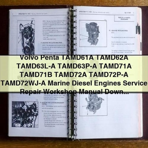 Volvo Penta TAMD61A TAMD62A TAMD63L-A TAMD63P-A TAMD71A TAMD71B TAMD72A TAMD72P-A TAMD72WJ-A Marine Diesel Engines Service Repair Workshop Manual