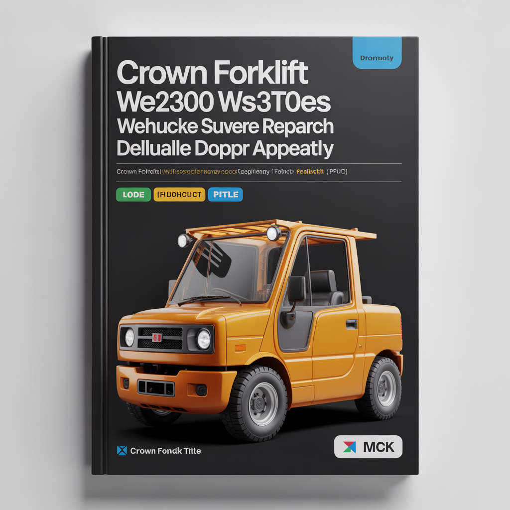 Crown Forklift WE2300 WS2300 Series Workshop Service Repair Manual (English French German)