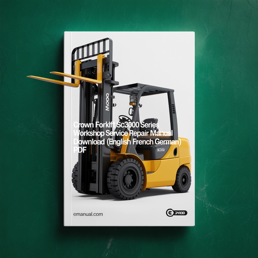 Crown Forklift SC3000 Series Workshop Service Repair Manual (English French German)