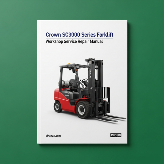 Crown Forklift SC3000 Series Workshop Service Repair Manual (English French German)