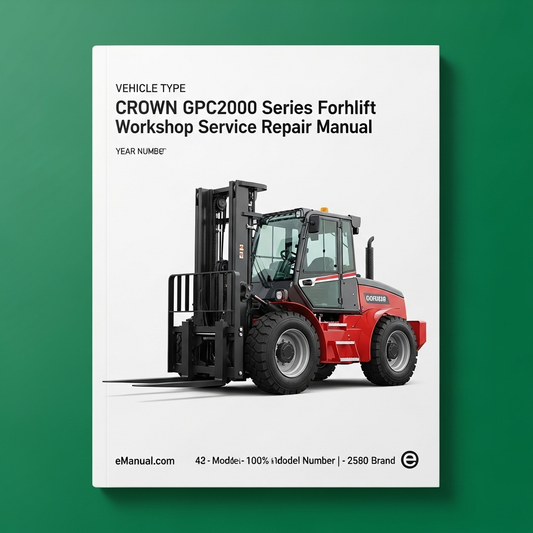 Crown Forklift GPC2000 Series Workshop Service Repair Manual