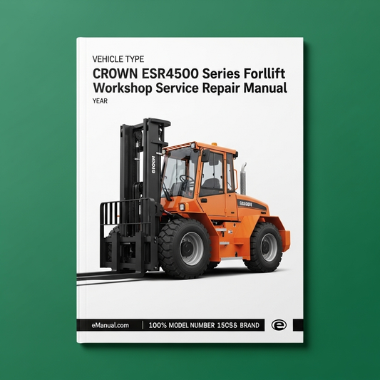 Crown Forklift ESR4500 Series Workshop Service Repair Manual