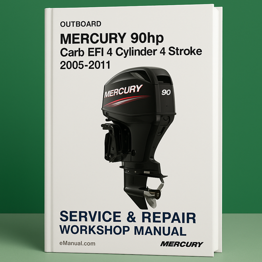 Mercury 90hp Carb EFi 4 Cylinder 4 Stroke Outboard 2005-2011 Service Repair Workshop Manual