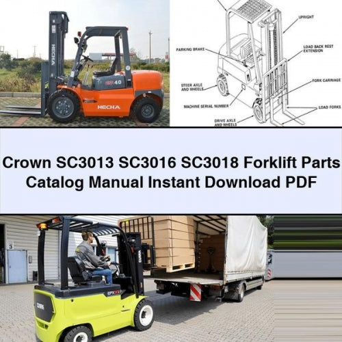 Crown SC3013 SC3016 SC3018 Forklift Parts Catalog Manual PDF