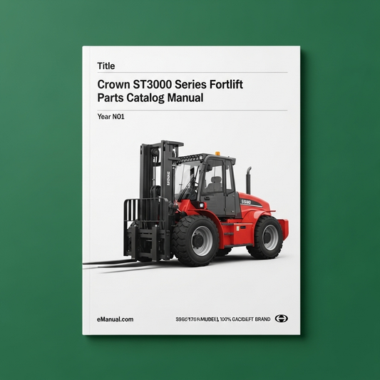 Crown ST3000 Series Forklift Parts Catalog Manual