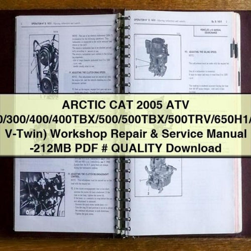 ARCTIC CAT 2005 ATV (200/300/400/400TBX/500/500TBX/500TRV/650H1/650 V-Twin) Workshop Repair & Service Manual -212MB # QUALITY