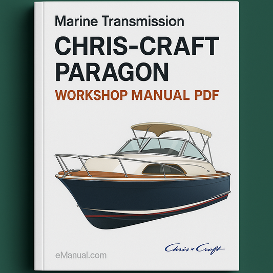 Chris Craft Paragon Marine Transmission Service Repair Workshop Manual