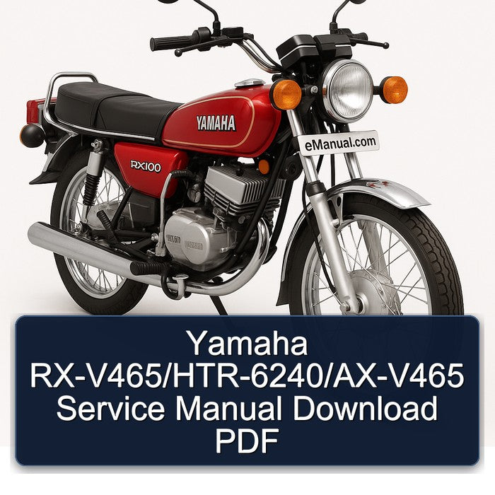 Yamaha RX Models Rx-v465/htr-6240/ax-v465 Service Repair Workshop Manual PDF
