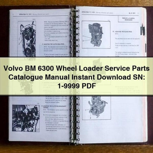 Volvo BM 6300 Wheel Loader Service Parts Catalogue Manual SN: 1-9999 PDF