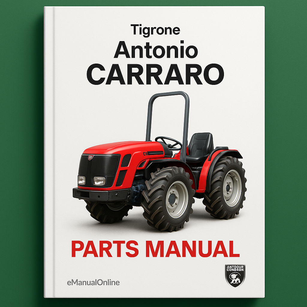 Antonio Carraro Tigrone Parts Manual Catalog