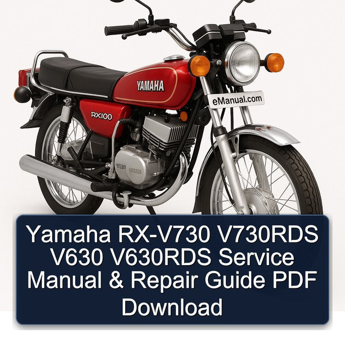 Yamaha RX Models RX-V730 V730RDS V630 V630RDS Service Repair Workshop Manual PDF