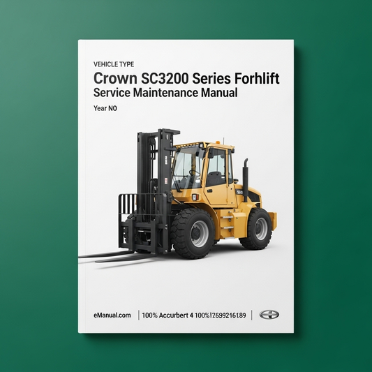 Crown SC3200 Series Forklift Service Maintenance Manual