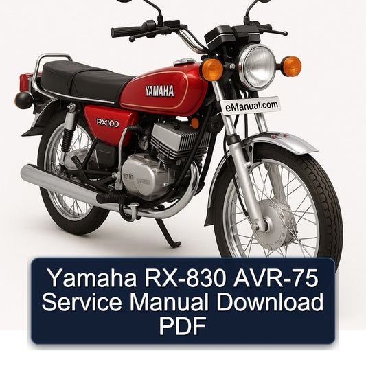 Yamaha RX Models RX-830 AVR-75 Service Repair Workshop Manual