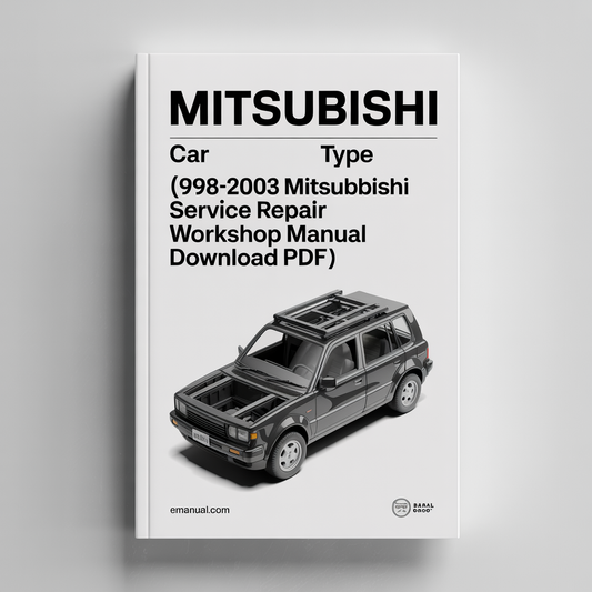 1998-2003 Mitsubishi Mirage Service Repair Workshop Manual