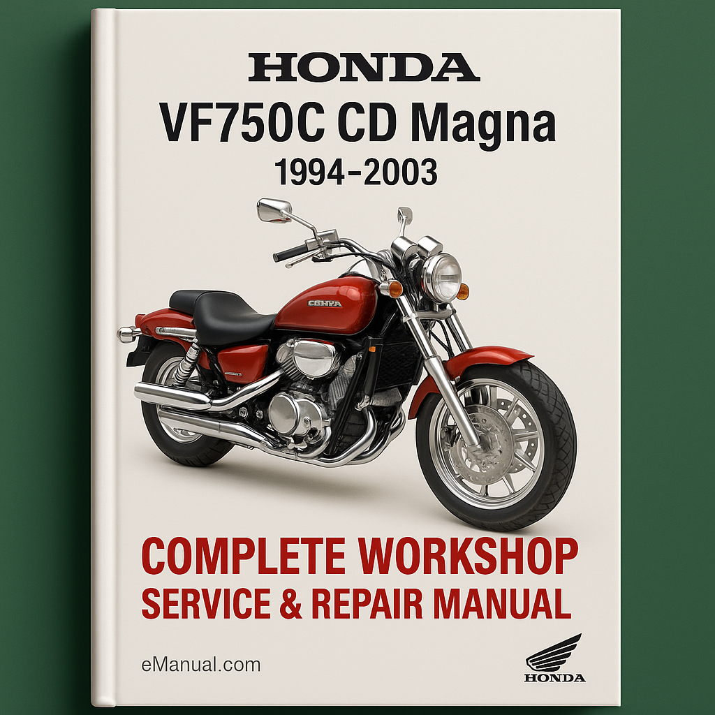 Honda VF750C CD Magna Manual completo de reparación de servicio de taller 1994 1995 1996 1997 1998 1999 2000 2001 2002 2003