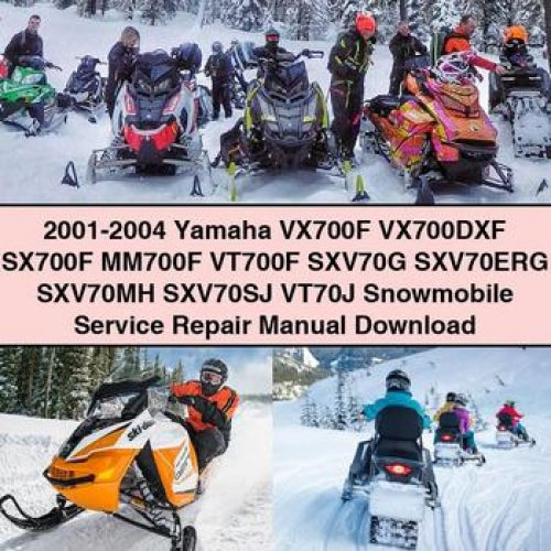 2001-2004 Yamaha VX700F VX700DXF SX700F MM700F VT700F SXV70G SXV70ERG SXV70MH SXV70SJ VT70J Snowmobile Service Repair Manual