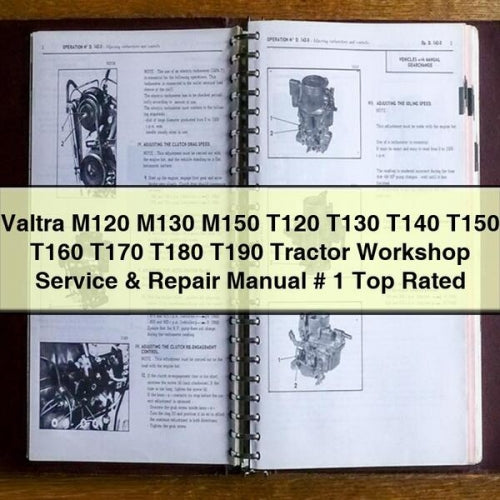 Valtra M120 M130 M150 T120 T130 T140 T150 T160 T170 T180 T190 Tractor Workshop Service & Repair Manual # 1 Top Rated
