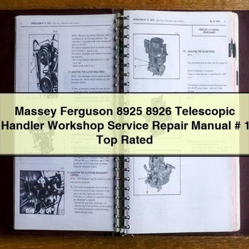 Massey Ferguson 8925 8926 Telescopic Handler Workshop Service Repair Manual # 1 Top Rated