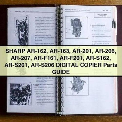 Sharp AR-162 AR-163 AR-201 AR-206 AR-207 AR-F161 AR-F201 AR-S162 AR-S201 AR-S206 Digital Copier Parts Service Repair Workshop Manual PDF