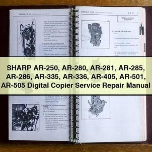 Sharp AR-250 AR-280 AR-281 AR-285 AR-286 AR-335 AR-336 AR-405 AR-501 AR-505 Digital Copier Service Repair Workshop Manual PDF