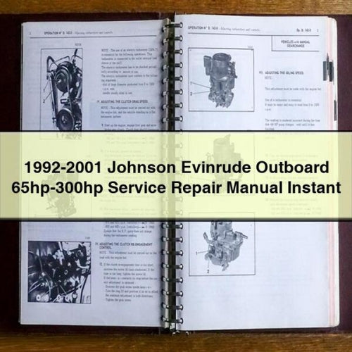 1992-2001 Johnson Evinrude Outboard 65hp-300hp Service Repair Manual PDF