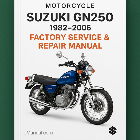 Suzuki GN250 Werkswartungshandbuch 1982-2006 PDF herunterladen