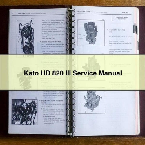 Kato HD 820 III Service Manual
