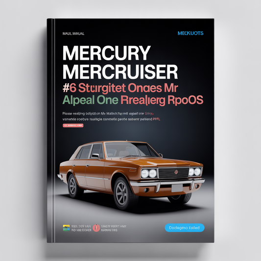 1983-1990 Mercury Mercruiser #6 Sterndrive Units R MR Alpha One Alpha One SS Workshop Service Repair Manual