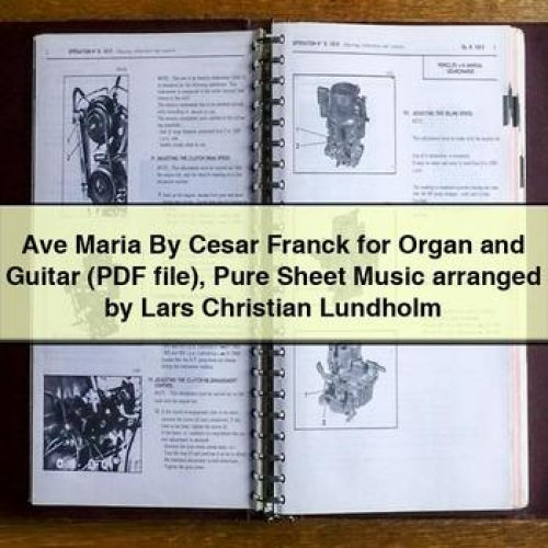 Ave Maria By Cesar Franck for Organ and Guitar (PDF file) Pure Sheet Music arranged by Lars Christian Lundholm